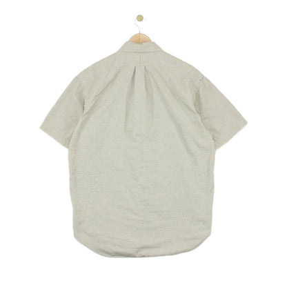 Mens Check Shirt Short Sleeve Button Up