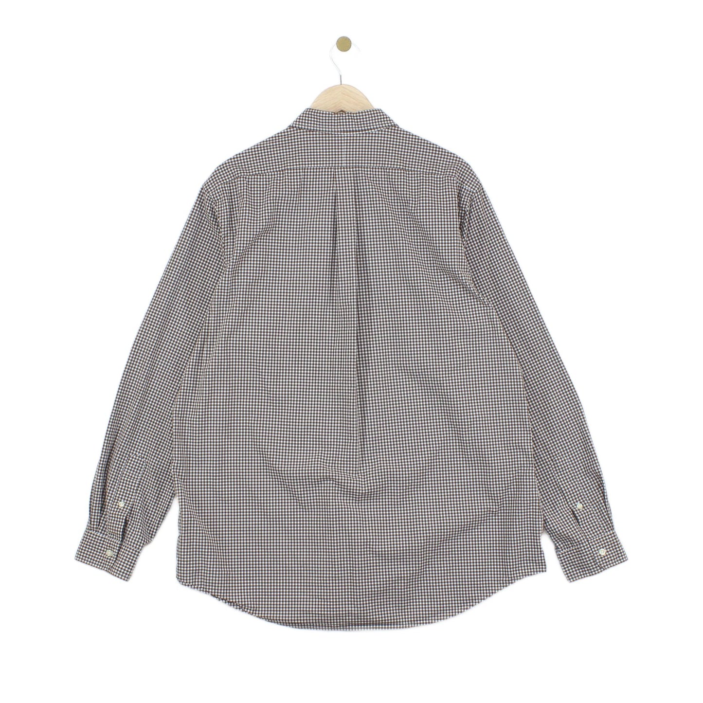 Mens Check Shirt Button Down Long Sleeve Classic