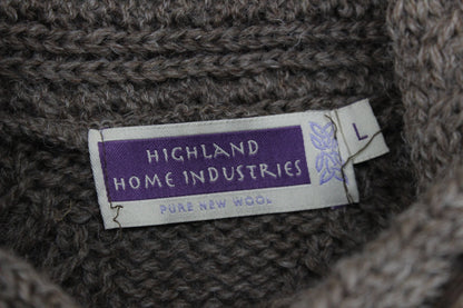 Womens Cable Knit Cardigan Button Collar