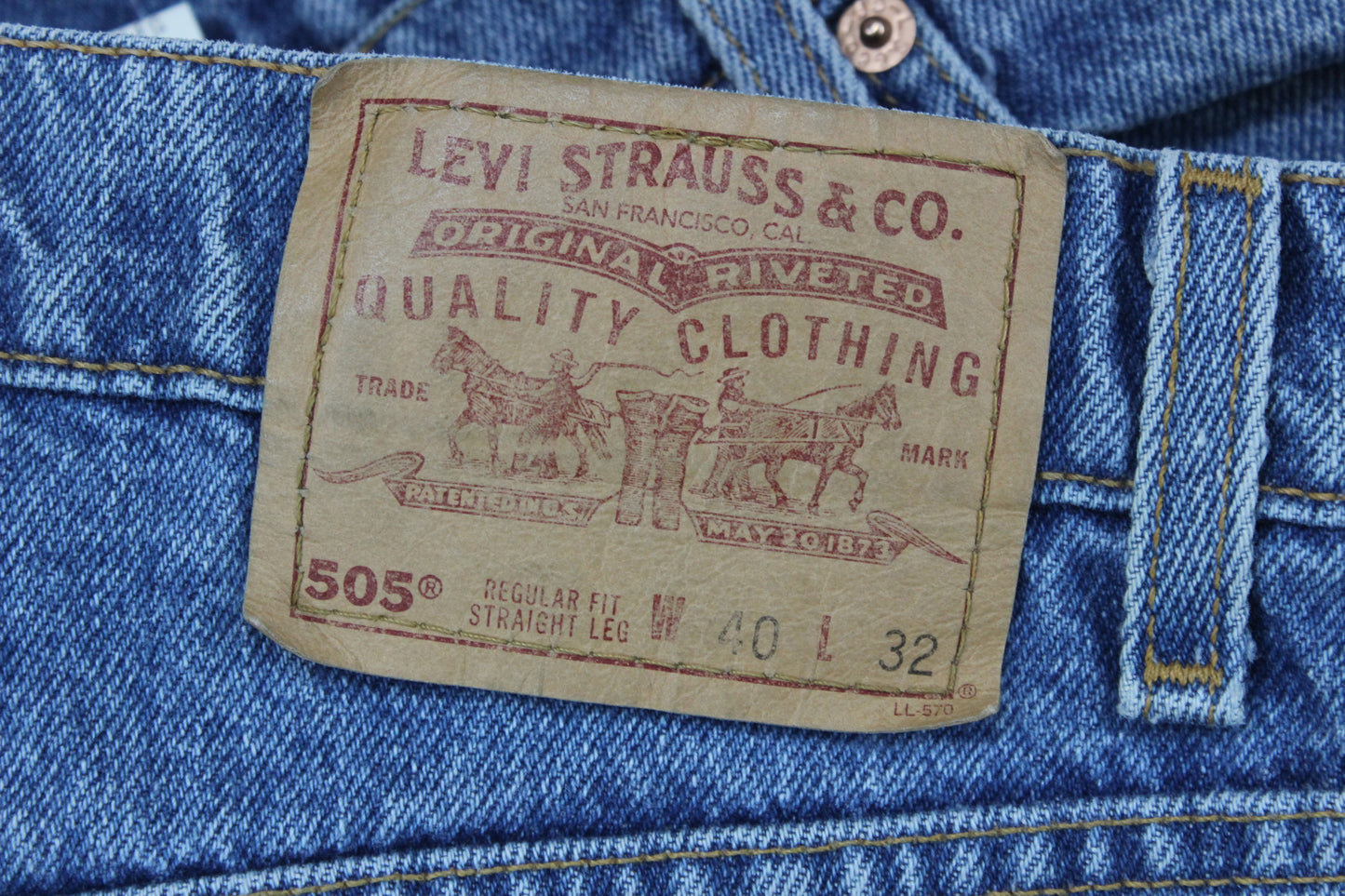 Mens 505 Jeans Straight Leg Denim