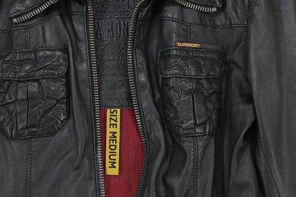 Womens Leather Motorcycle Jacket Full Zip