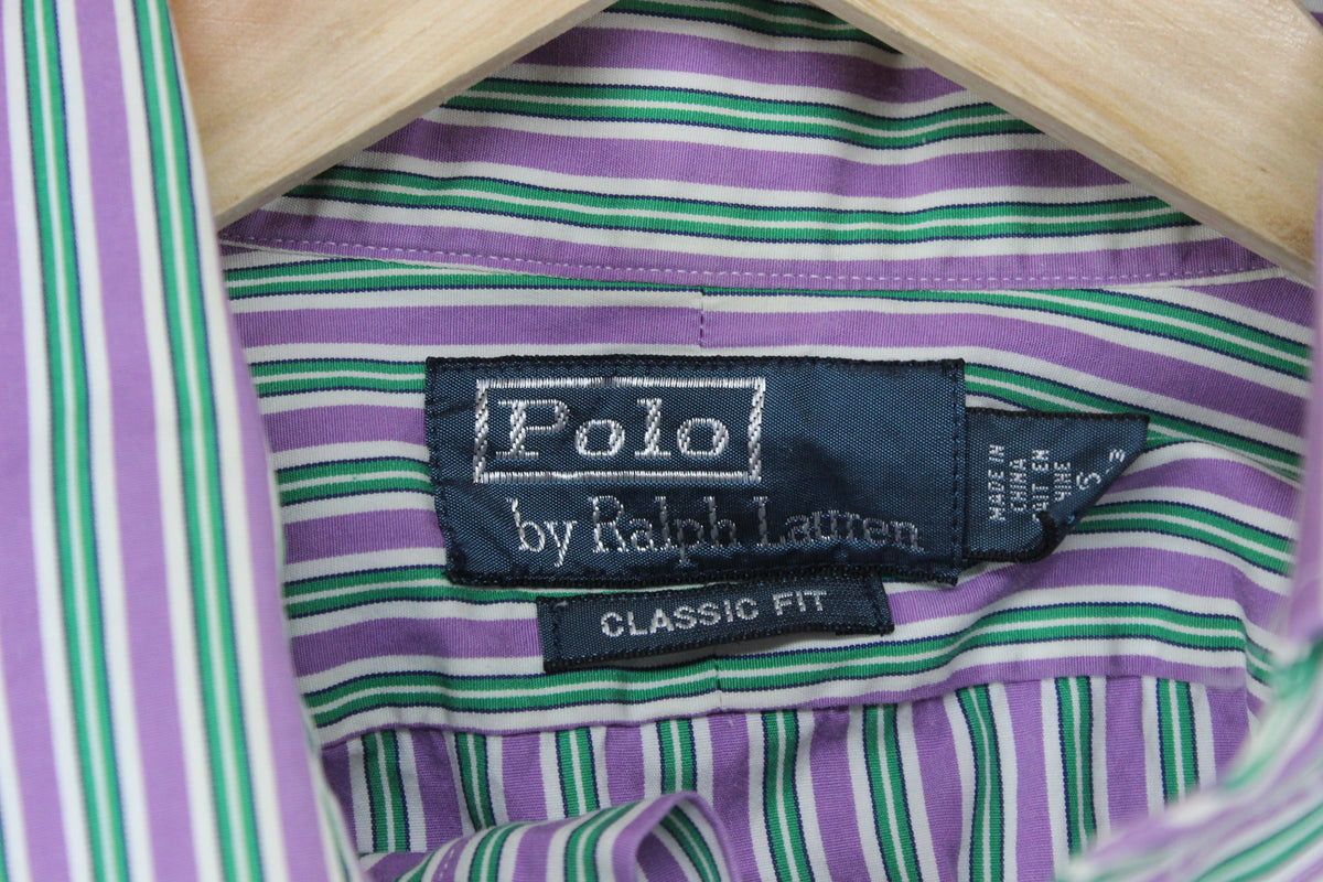 Mens Striped Shirt Classic Fit