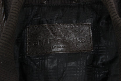 Mens Leather Jacket Full Zip Utility
