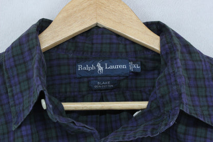 Mens Plaid Shirt  Button Up Casual
