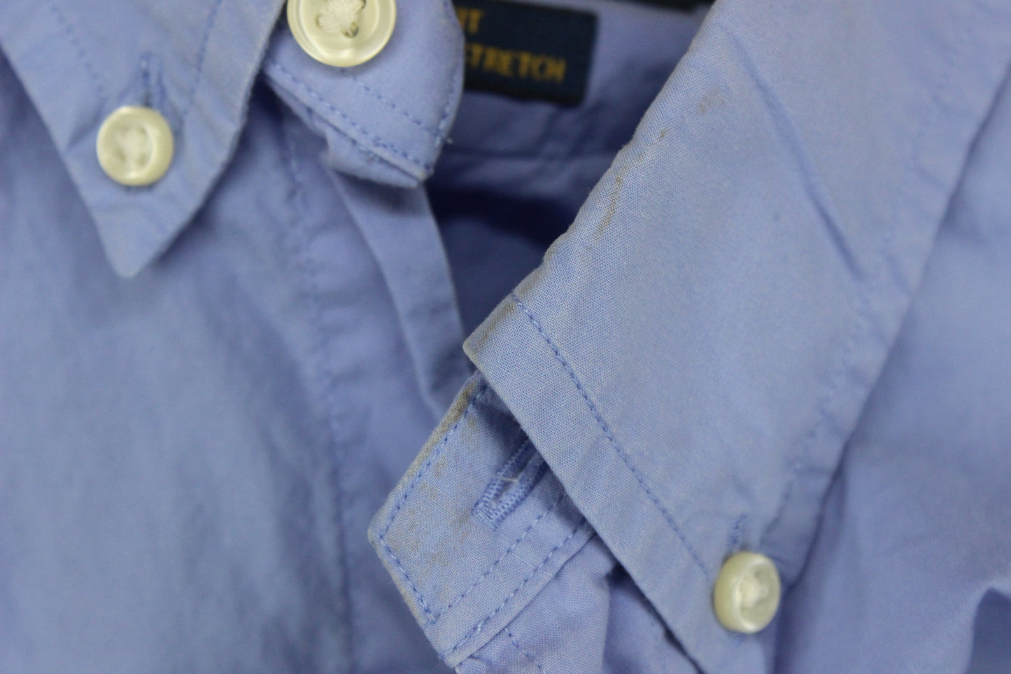 Mens Shirt Stretch Slim Fit Button Down