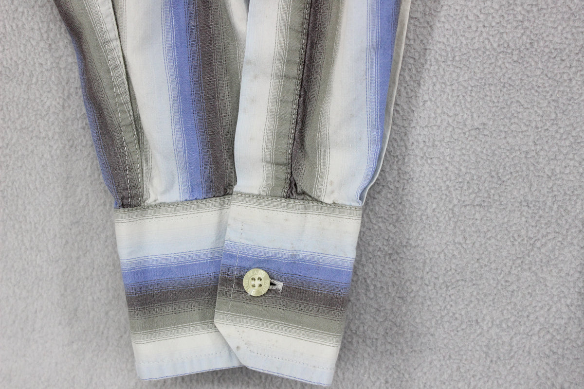 Mens Striped Shirt Long Sleeve