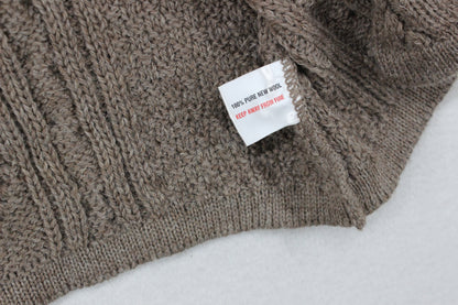 Womens Cable Knit Cardigan Button Collar
