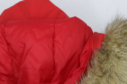 Boys Down Parka Coat Faux Fur Hooded Full Zip