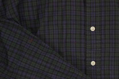 Mens Plaid Shirt  Button Up Casual