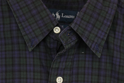 Mens Plaid Shirt  Button Up Casual