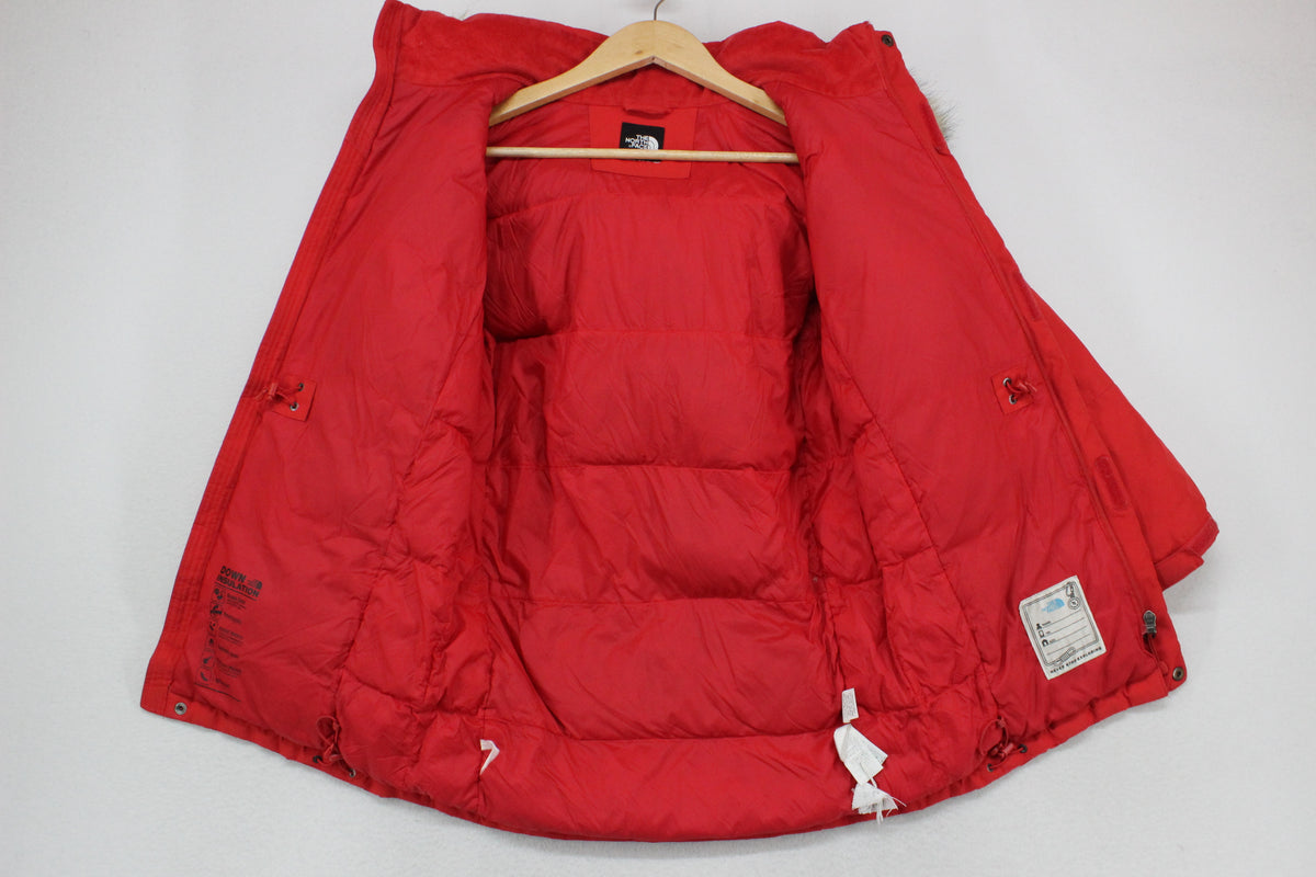 Boys Down Parka Coat Faux Fur Hooded Full Zip