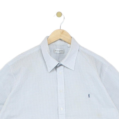 Mens Shirt Short Sleeve Check