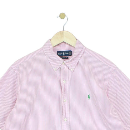 Mens Striped Shirt Short Sleeve Custom Fit