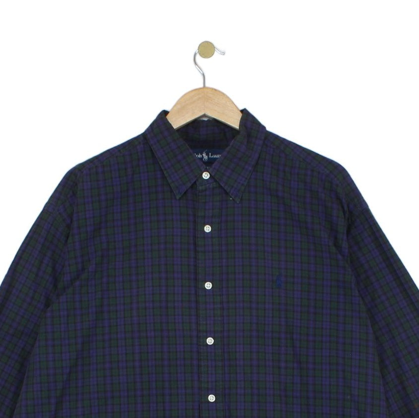 Mens Plaid Shirt  Button Up Casual