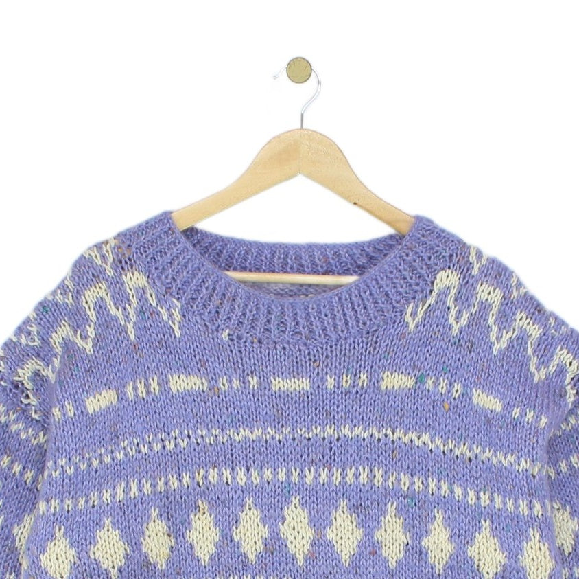 Womens Fair Isle Jumper Chunky Knit Knit