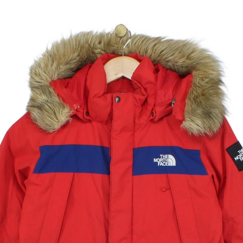 Boys Down Parka Coat Faux Fur Hooded Full Zip