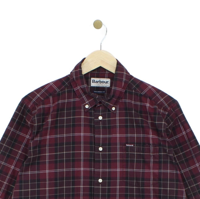 Mens Plaid Shirt Button Up Long Sleeve Tailored Fit
