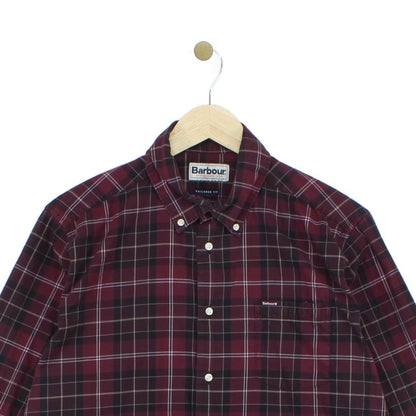 Mens Plaid Shirt Button Up Long Sleeve Tailored Fit