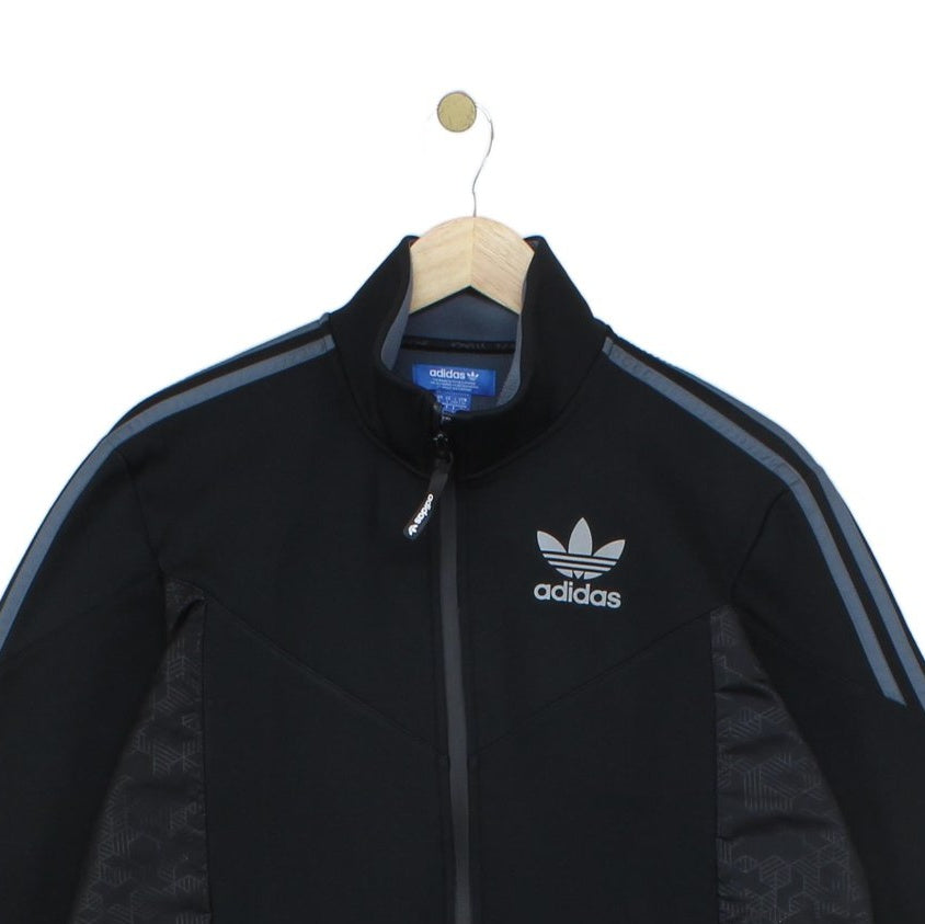 Mens Track Jacket Full Zip Fleece Logo