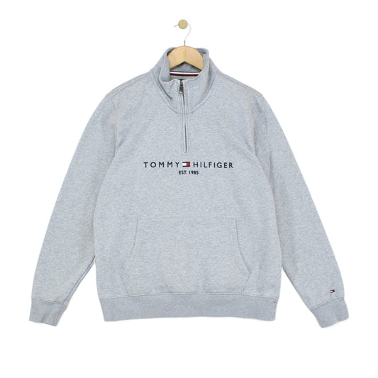 Mens 1/4 Zip Sweatshirt Embroidered Pullover