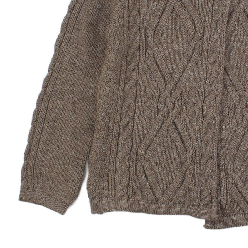 Womens Cable Knit Cardigan Button Collar
