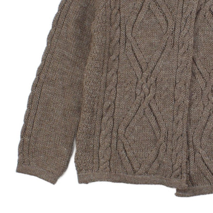 Womens Cable Knit Cardigan Button Collar