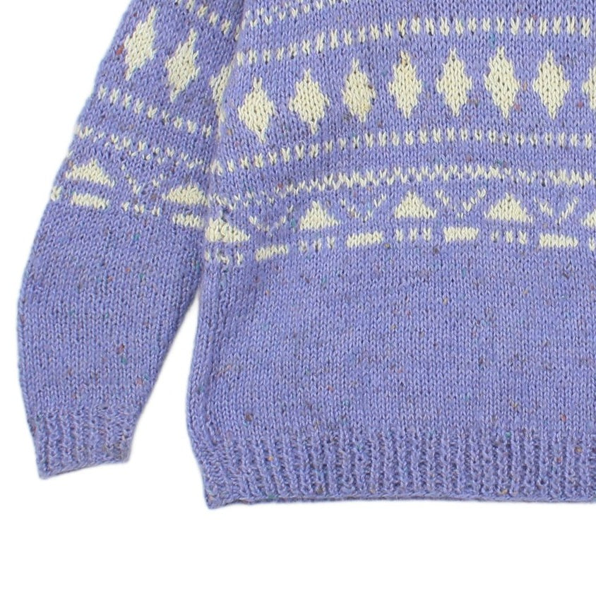 Womens Fair Isle Jumper Chunky Knit Knit