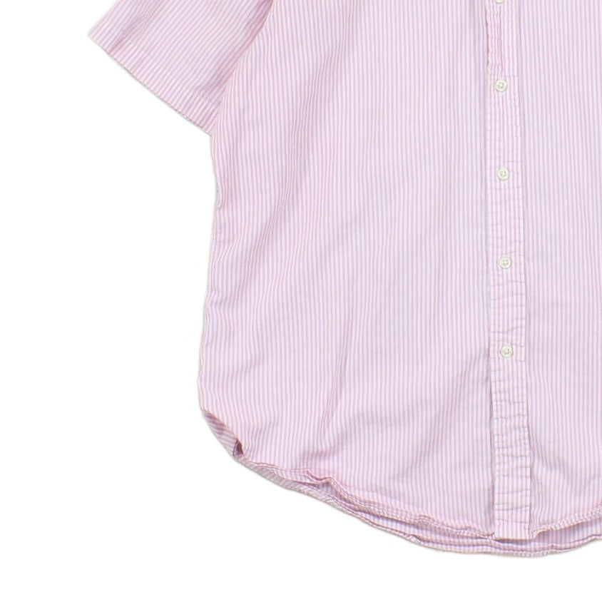 Mens Striped Shirt Short Sleeve Custom Fit