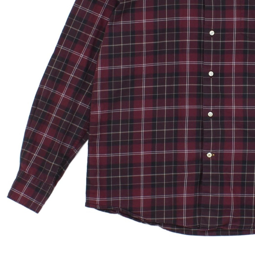 Mens Plaid Shirt Button Up Long Sleeve Tailored Fit
