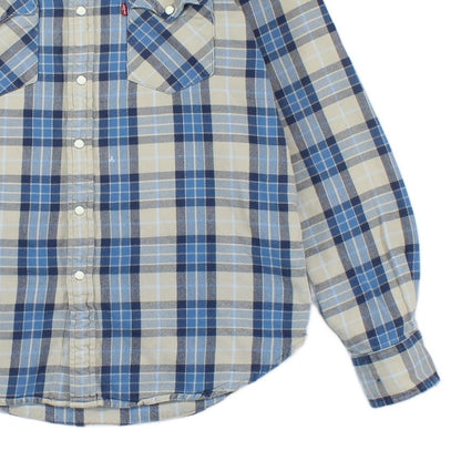 Mens Plaid Shirt Snap Button Up