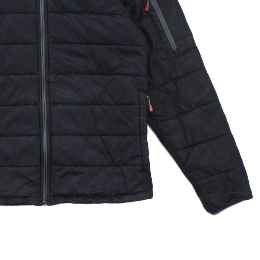 Mens Quilted Jacket Hooded Winter Outdoor
