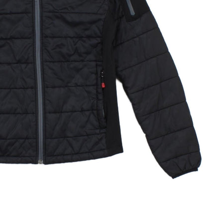 Mens Quilted Jacket Hooded Full Zip Outdoor