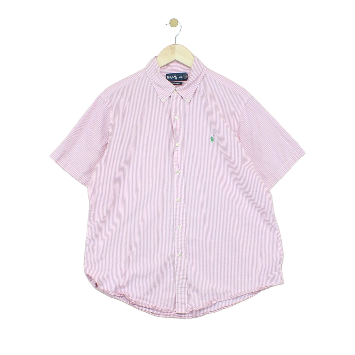 Mens Striped Shirt Short Sleeve Custom Fit