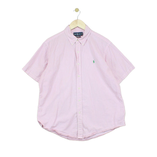 Mens Striped Shirt Short Sleeve Custom Fit