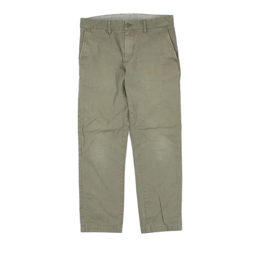 Mens Chino Trousers Zip Fly Work Pants Durable Cotton