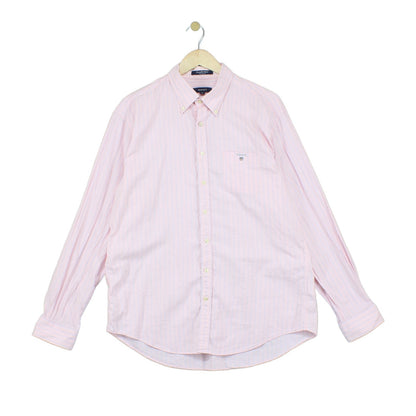 Mens Oxford Shirt Regular Fit Button Up Striped