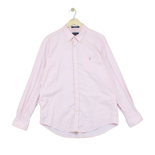 Mens Oxford Shirt Regular Fit Button Up Striped