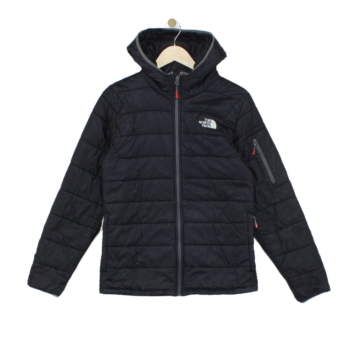 Mens Quilted Jacket Hooded Winter Outdoor
