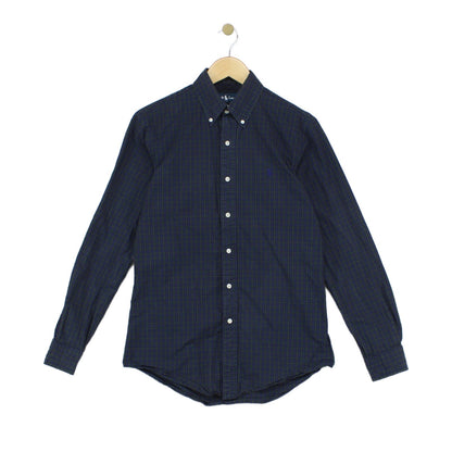 Mens Check Shirt Custom Fit Long Sleeve