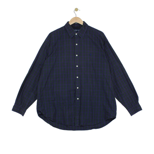 Mens Plaid Shirt  Button Up Casual