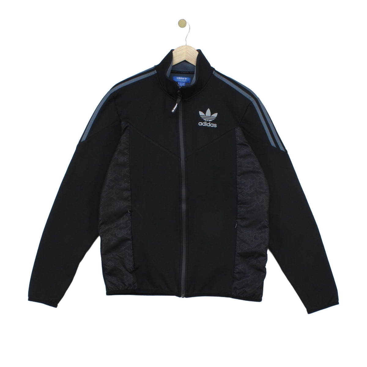 Mens Track Jacket Full Zip Fleece Logo