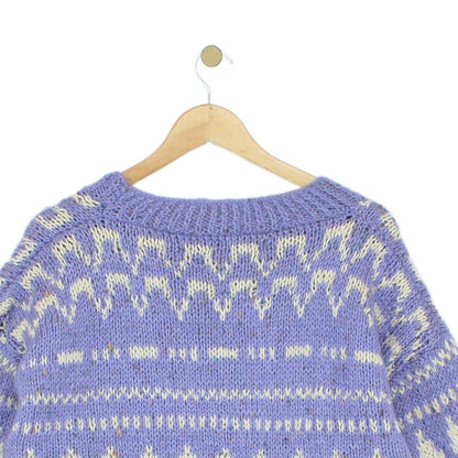 Womens Fair Isle Jumper Chunky Knit Knit