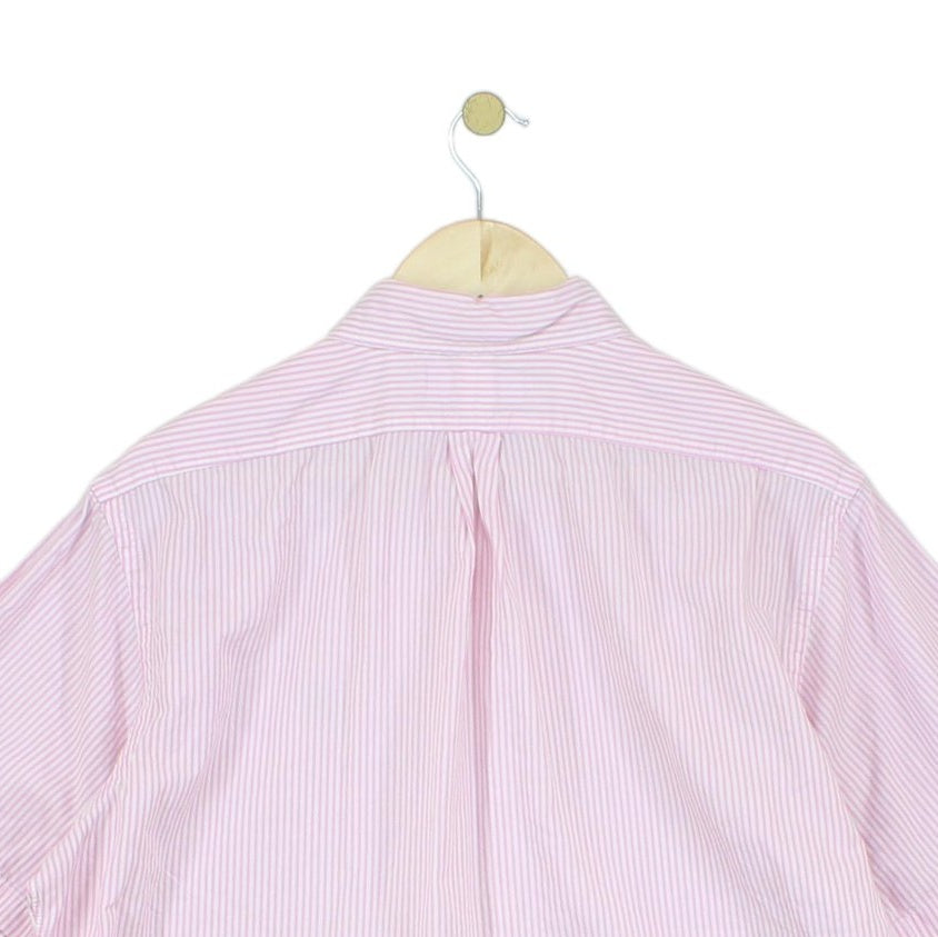 Mens Striped Shirt Short Sleeve Custom Fit