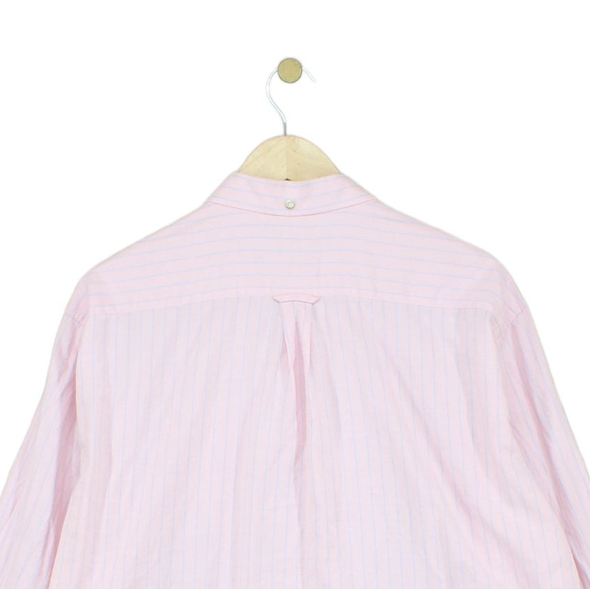 Mens Oxford Shirt Regular Fit Button Up Striped