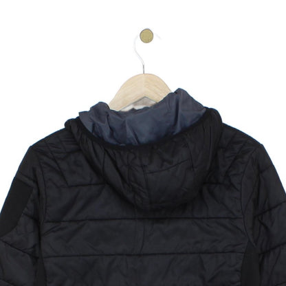Mens Quilted Jacket Hooded Full Zip Outdoor
