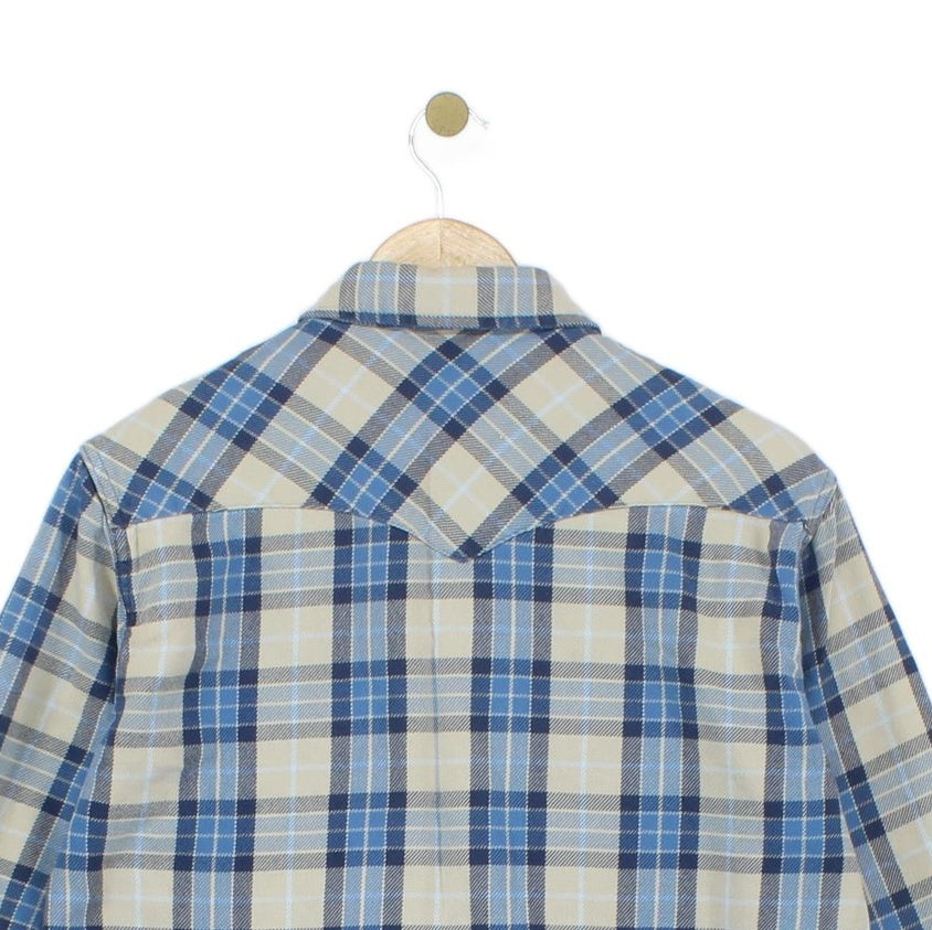 Mens Plaid Shirt Snap Button Up