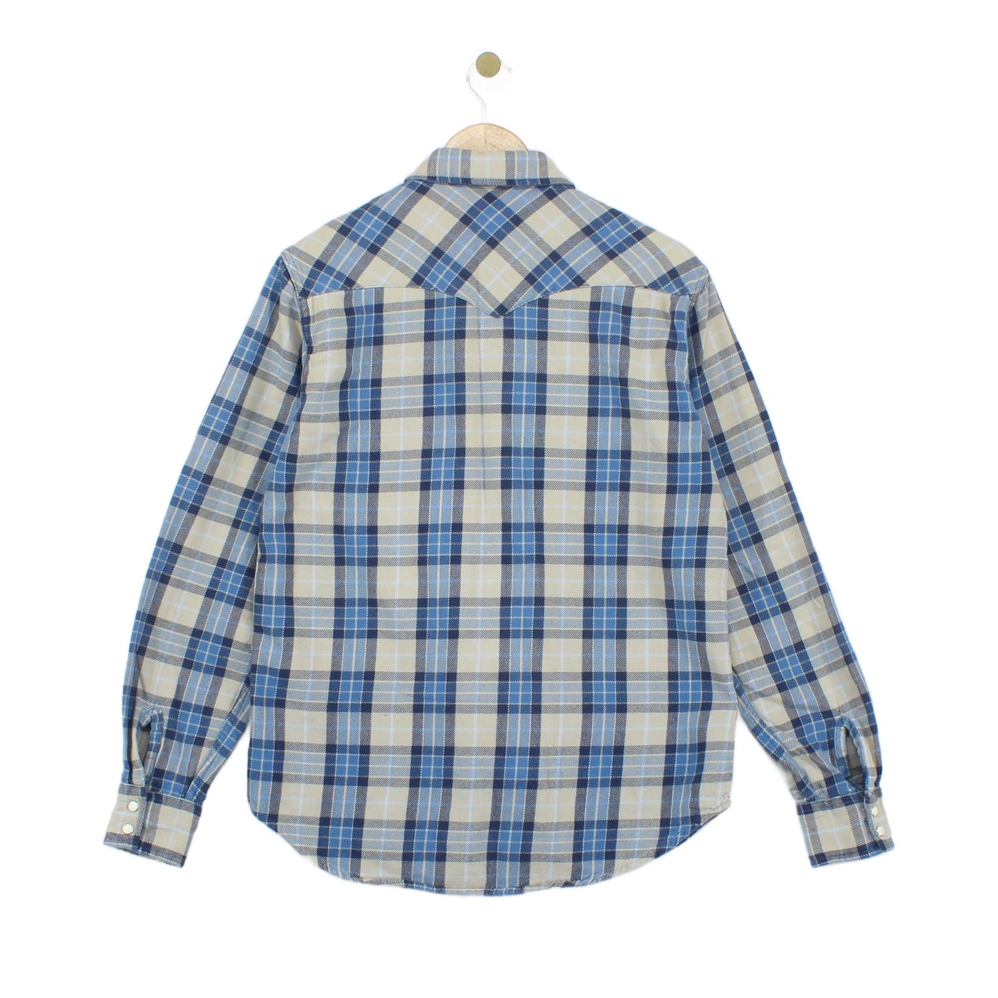 Mens Plaid Shirt Snap Button Up