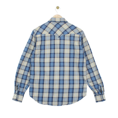 Mens Plaid Shirt Snap Button Up