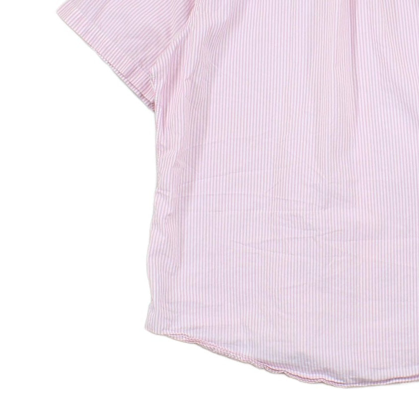 Mens Striped Shirt Short Sleeve Custom Fit