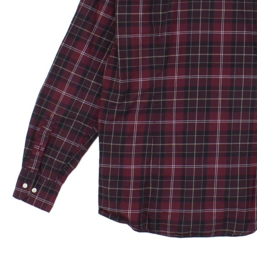 Mens Plaid Shirt Button Up Long Sleeve Tailored Fit